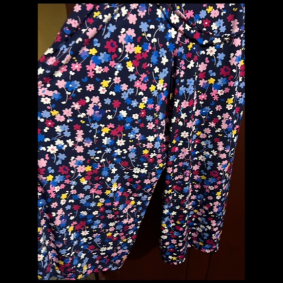 Maggy London Lottie Floral Knit Cropped Jumpsuit Navy Sky Size 2 - NWT - Picture 11 of 16